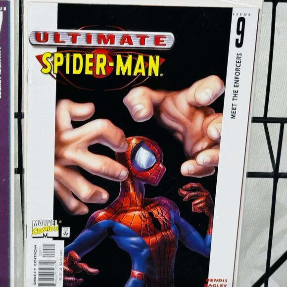 Ultimate Spider-Man 1 3 7 9 lot Bendis #1 Payless Shoe back cover E Reprint - Picture 5 of 5